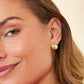 Spartina 449 Shell Hoop Earrings-Gold