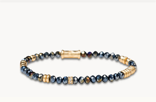 Spartina 449 Stretch Bracelet 4mm-Iridescent Grey