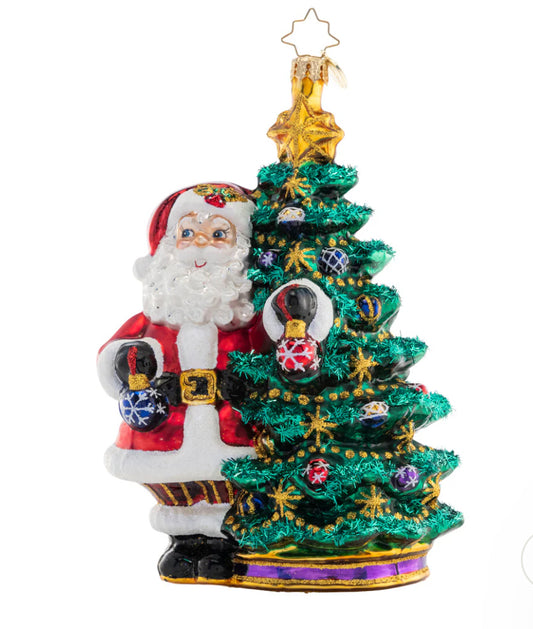 Christopher Radko  "Deck the Halls Santa" Ornament