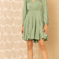 Hale Bob V-Neck “Rebekah Charmeuse” Dress - Green