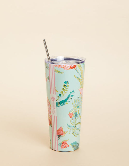 Spartina 449 Stainless Steel Drink Tumbler 30oz.- Queenie Sea Foam