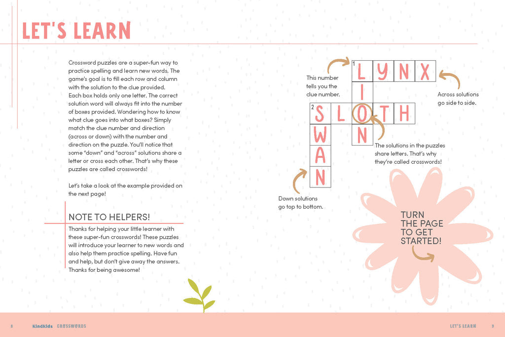 KindKids "Crosswords" Puzzle Book