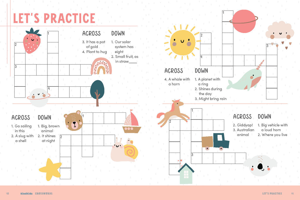 KindKids "Crosswords" Puzzle Book