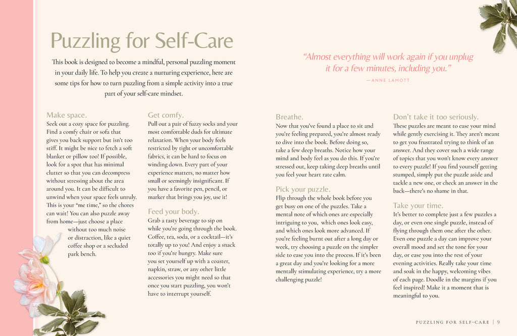 MindfulMoments "Crosswords" Puzzle Book