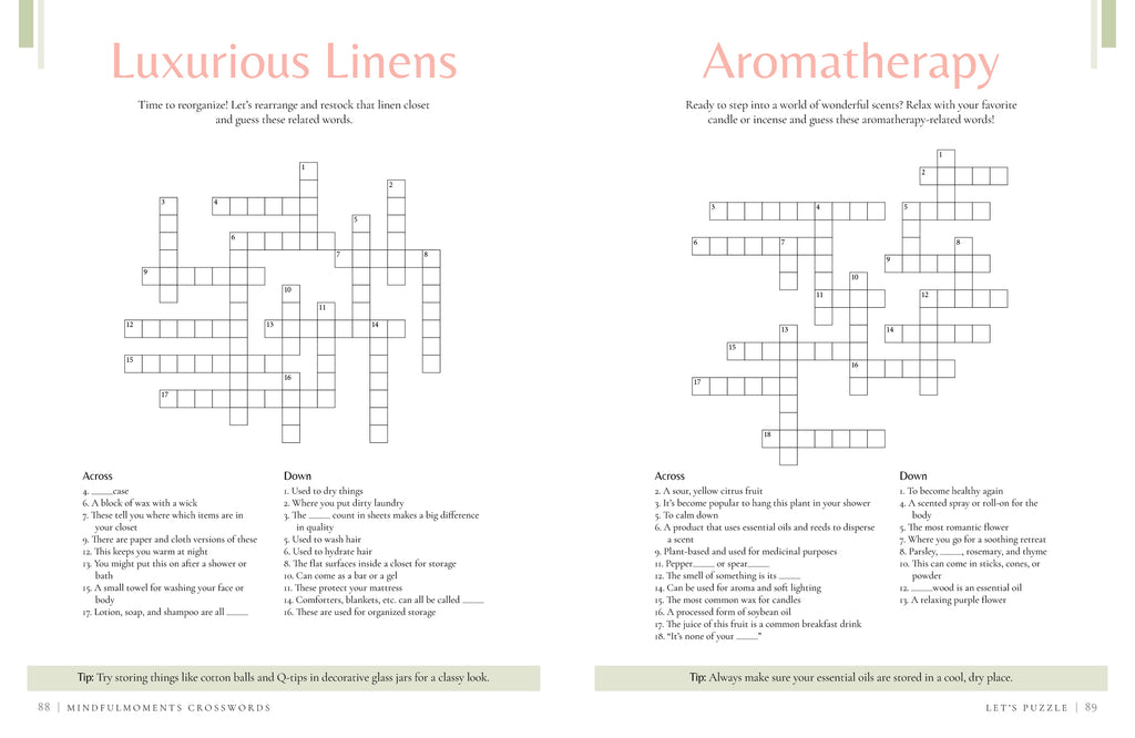 MindfulMoments "Crosswords" Puzzle Book