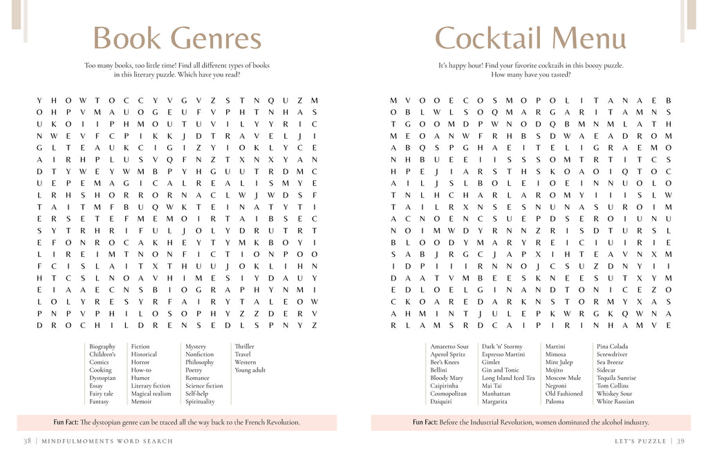 MindfulMoments "Word Search" Puzzle Book