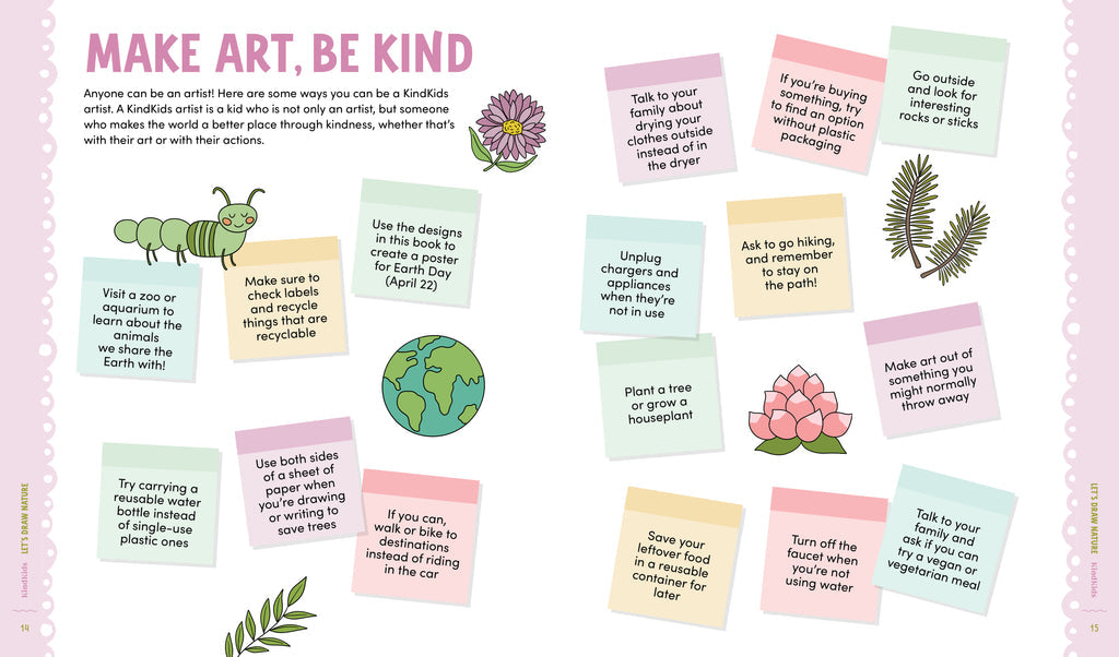 KindKids "Let's Draw Nature" Drawing Lesson Book