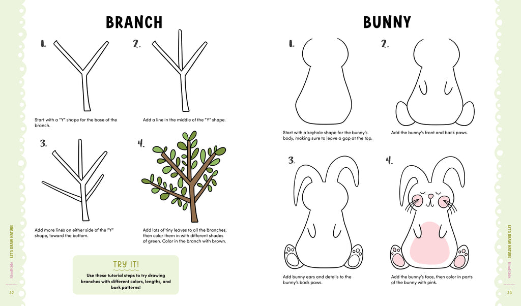 KindKids "Let's Draw Nature" Drawing Lesson Book