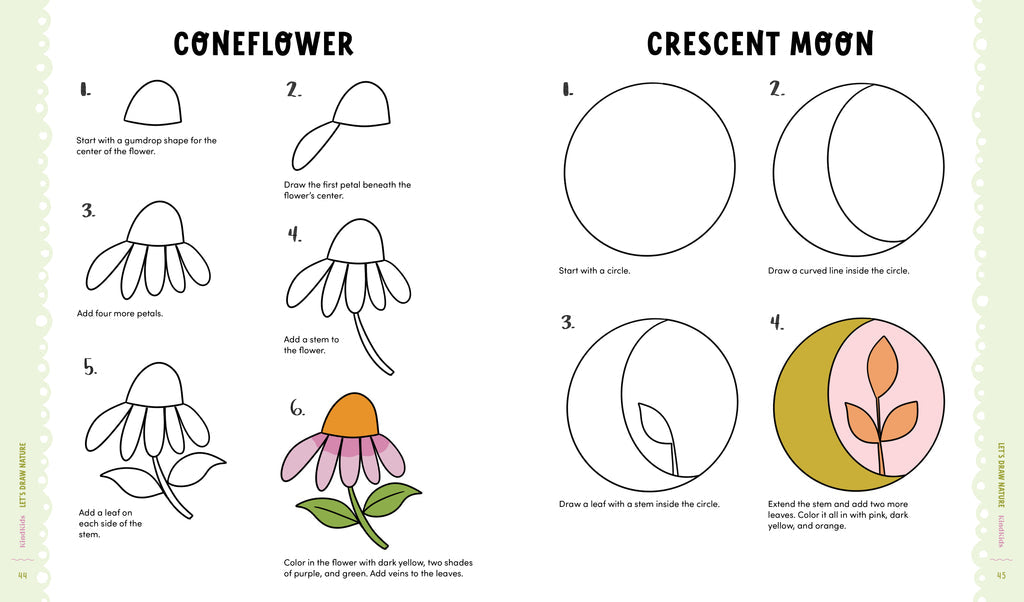 KindKids "Let's Draw Nature" Drawing Lesson Book