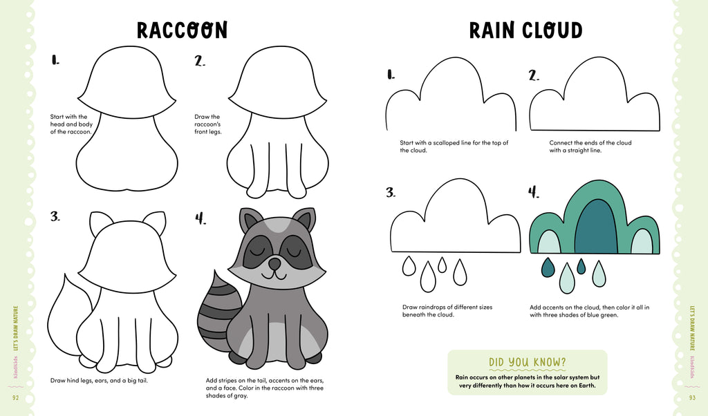 KindKids "Let's Draw Nature" Drawing Lesson Book
