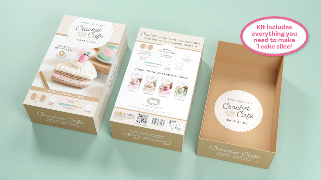 Crochet Cafe "Cake Slice" Amigurumi Kit