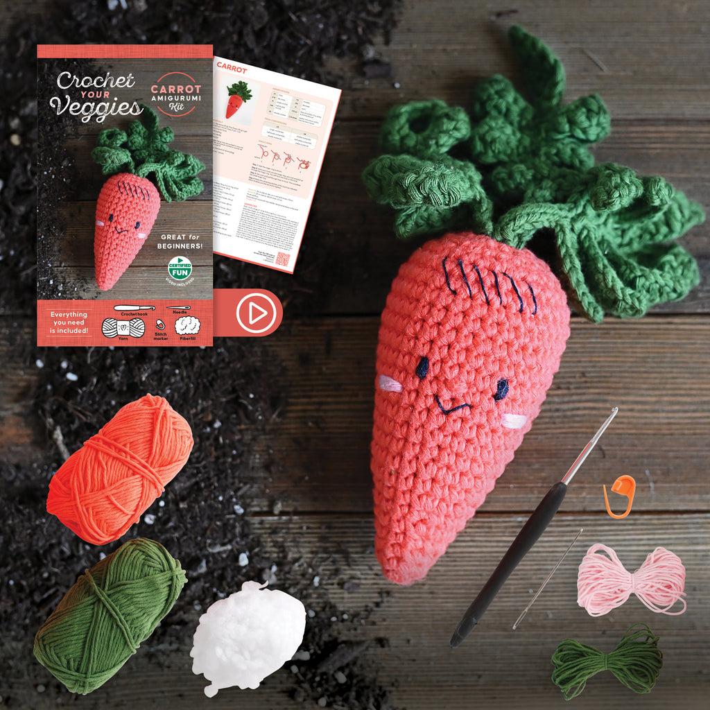 Crochet Your Veggies "Carrot" Amigurumi Kit