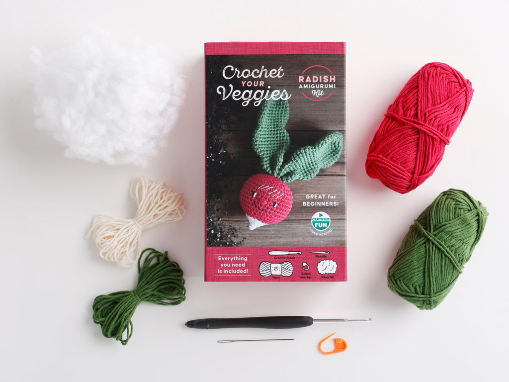 Crochet Your Veggies "Radish" Amigurumi Kit