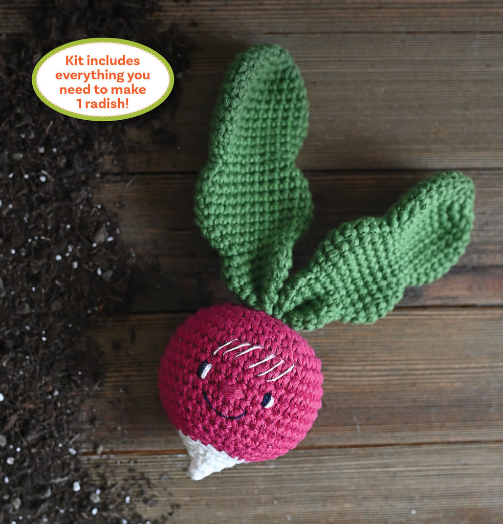 Crochet Your Veggies "Radish" Amigurumi Kit