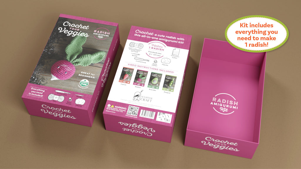 Crochet Your Veggies "Radish" Amigurumi Kit