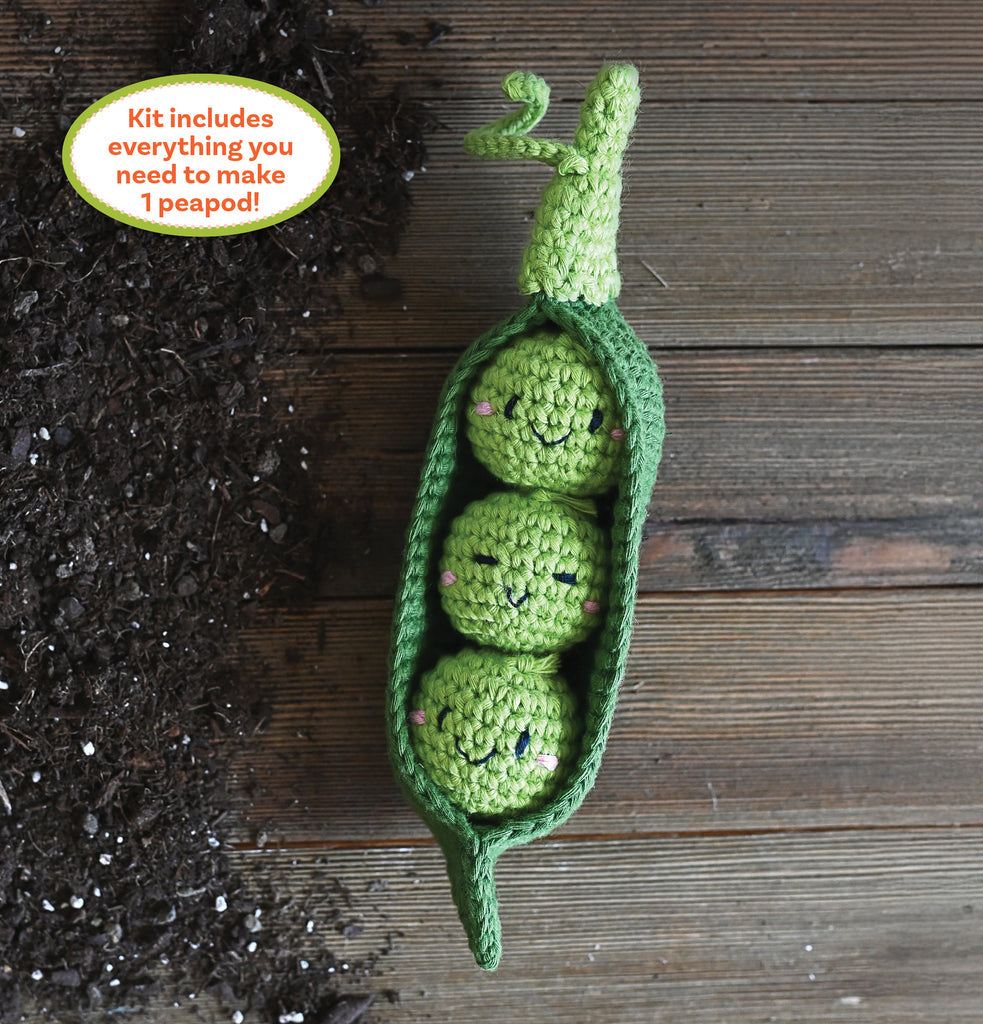Crochet Your Veggies "Peapod" Amigurumi Kit