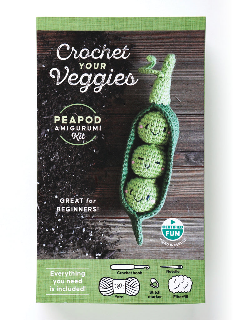 Crochet Your Veggies "Peapod" Amigurumi Kit