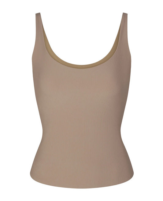 Spanx Ribbed 2 in 1 Tank -Driftwood