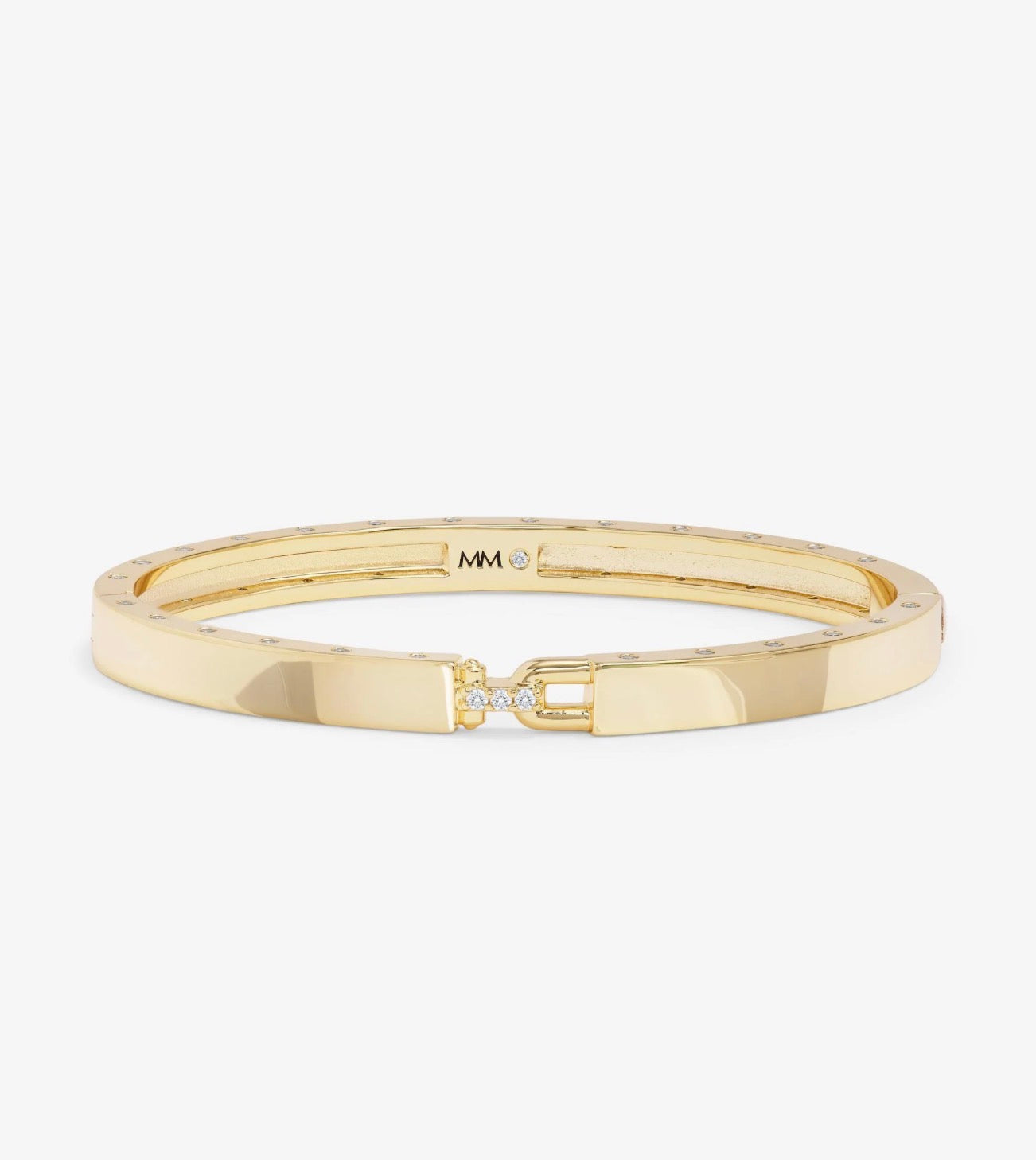 Melinda Maria “Ashley” Lock Cuff-Gold/White