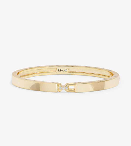 Melinda Maria “Ashley” Lock Cuff-Gold/White