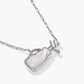 Kendra Scott Golf Short Pendant Necklace-Silver Ivory MOP