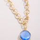 Spartina 449 Naia Chunky Necklace-20" Optic Blue