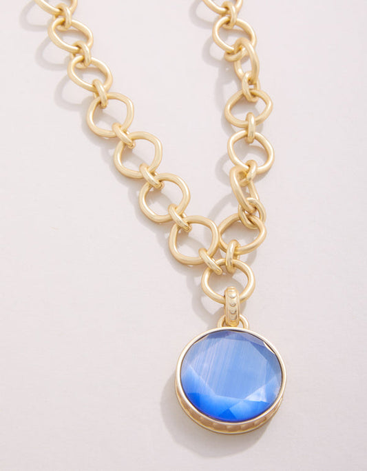 Spartina 449 Naia Chunky Necklace-20" Optic Blue