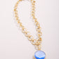 Spartina 449 Naia Chunky Necklace-20" Optic Blue