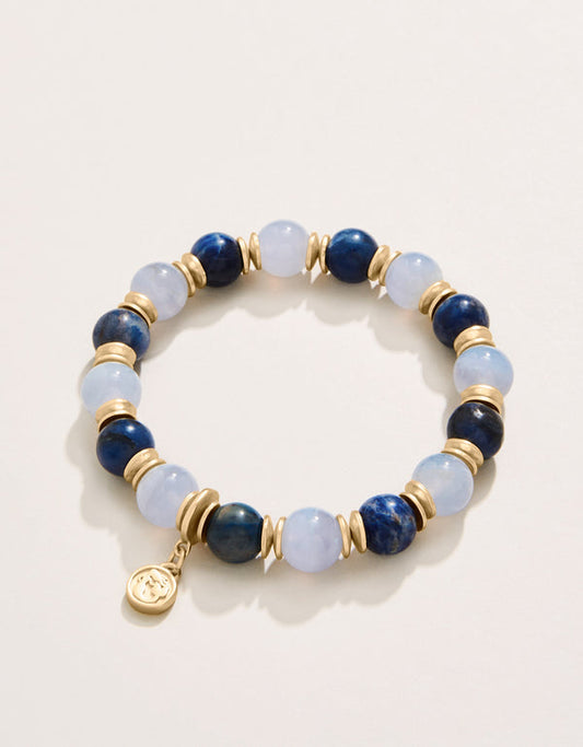 Spartina 449 Grand Stone Stretch Bracelet 10mm-Blue