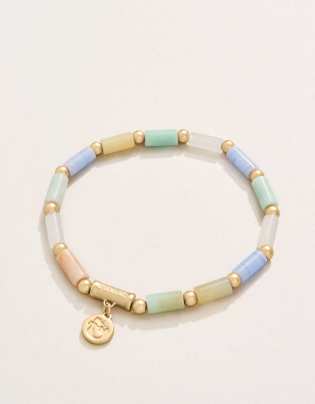 Spartina 449 Stone Stretch Bracelet 4mm- Frosty Green/Blue