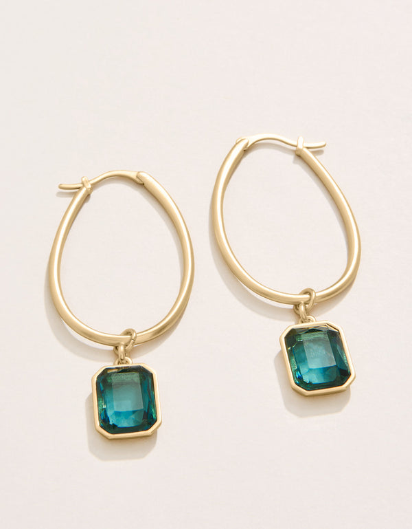 Spartina 449 Chateau Hoop Earrings-Navy