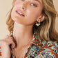 Spartina 449 Ruffle Hoop Earrings- Gold