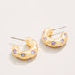 Spartina 449 Chubby Hoop Earrings-Violet