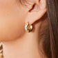 Spartina 449 Chubby Hoop Earrings-Violet