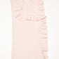 Bei Bei Ruffle Knit Blanket- Petal Pink