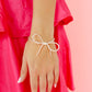 Beaded Blondes "Silver Bow" Bracelet-Standard 6.75"