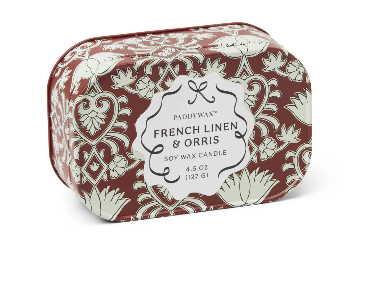 Paddywax Cherie Printed Tin - French Linen & Orris