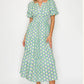 Meet Me in Santorini "Hellenic Petals" Maxi Dress-Green