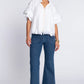 Elizabeth James “Kit” Short Sleeve Top-Solid White