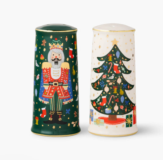 Rifle Paper Co. "Nutcracker" Salt & Pepper Set