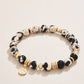 Spartina 449 Stone Stretch Bracelet 8mm-Marbled Black