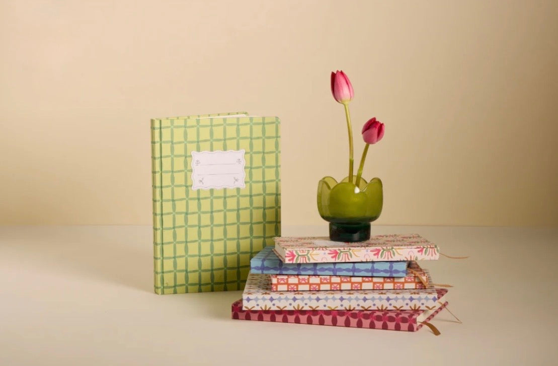 Designworks Tulip Jumbo Journal-Green Lattice