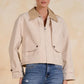 Elan “Gemma” Short Trench Jacket-Natural