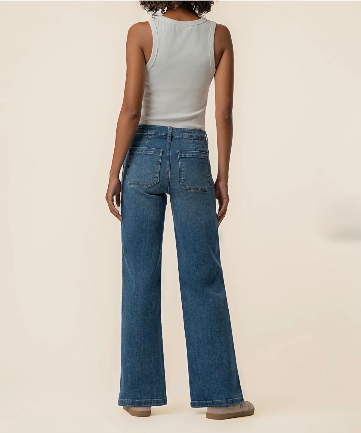 Kut from the Kloth "Jean" High Rise Wide Leg Jeans - Incandescent Wash