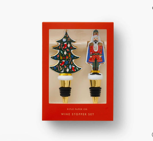 Rifle Paper Co. "Nutcracker" Porcelain Winestopper
