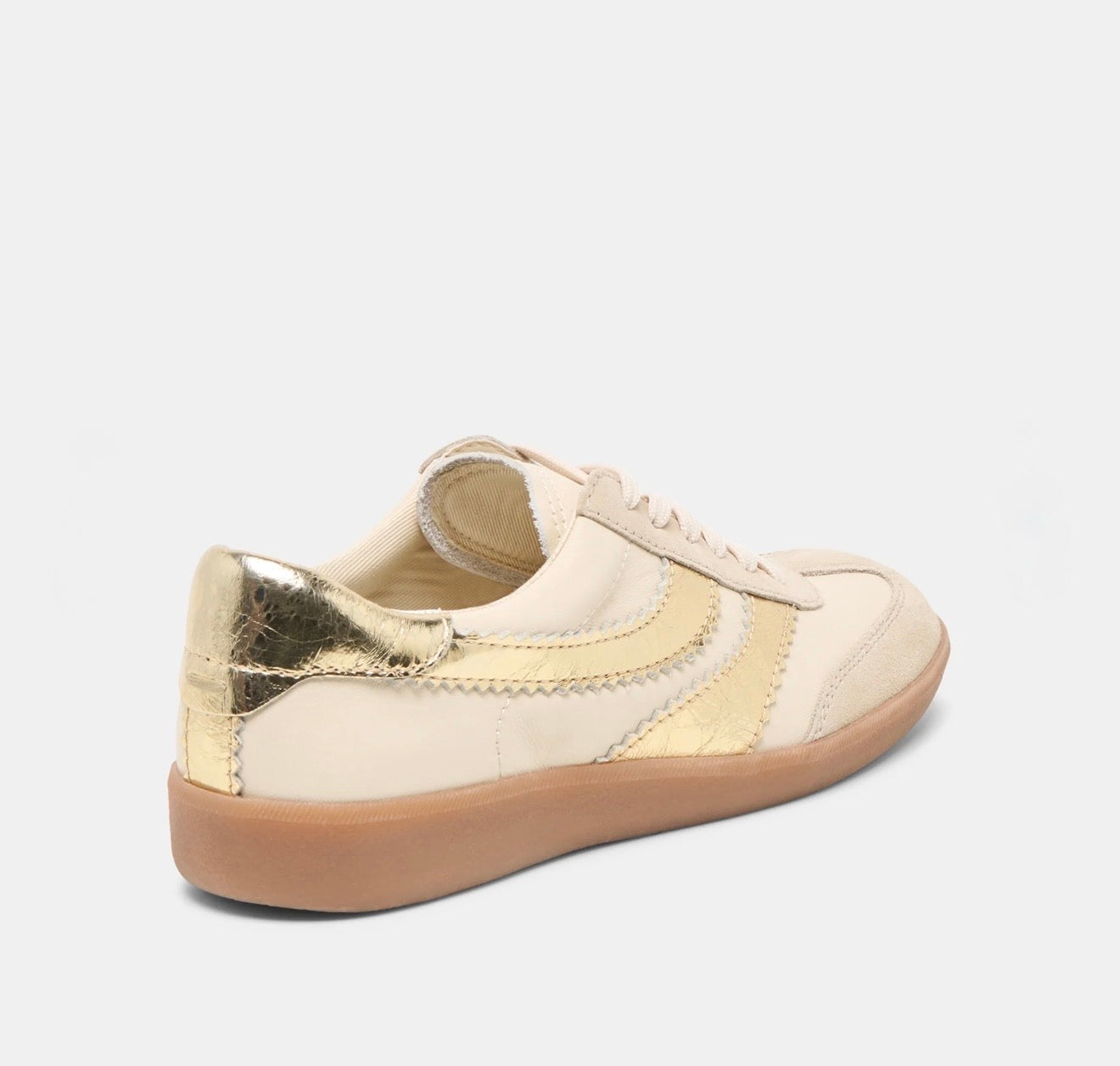 Dolce Vita “Merit” Sneaker-White/Gold Leather