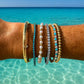 LeMel Dee Alternating Turquoise & CZ Tennis Bracelet-Gold