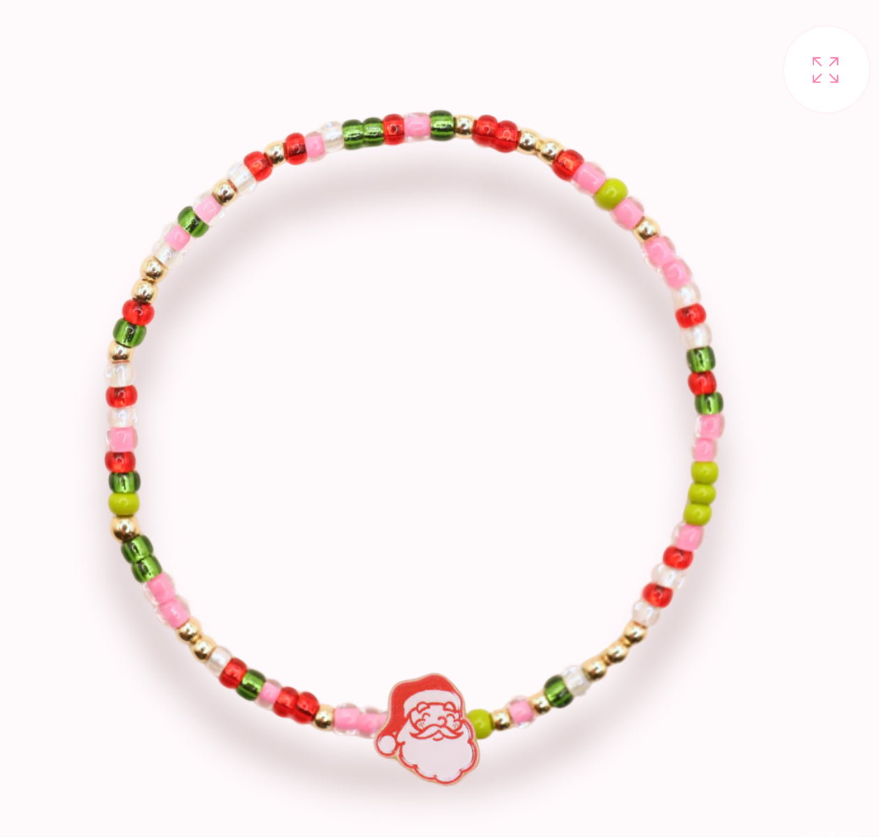 Beaded Blondes "Santa" Holiday Sprinkle Bracelet -Standard 6.75"