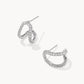 Kendra Scott Daphne Pavé Huggie Earring-Silver White CZ
