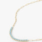 Melinda Maria “Not Your Basic Samantha” Tennis Necklace Gold/Blue Opal